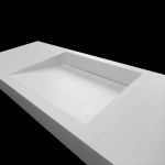 Umywalka łazienkowa z tylnym odpływem szczelinowym, w blacie 130x50x10 Bydgoszcz - zdjęcie 5