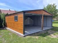 Garaż blaszany 6x5m - 2x brama uchylna - okno SO129 Grudziądz - zdjęcie 3