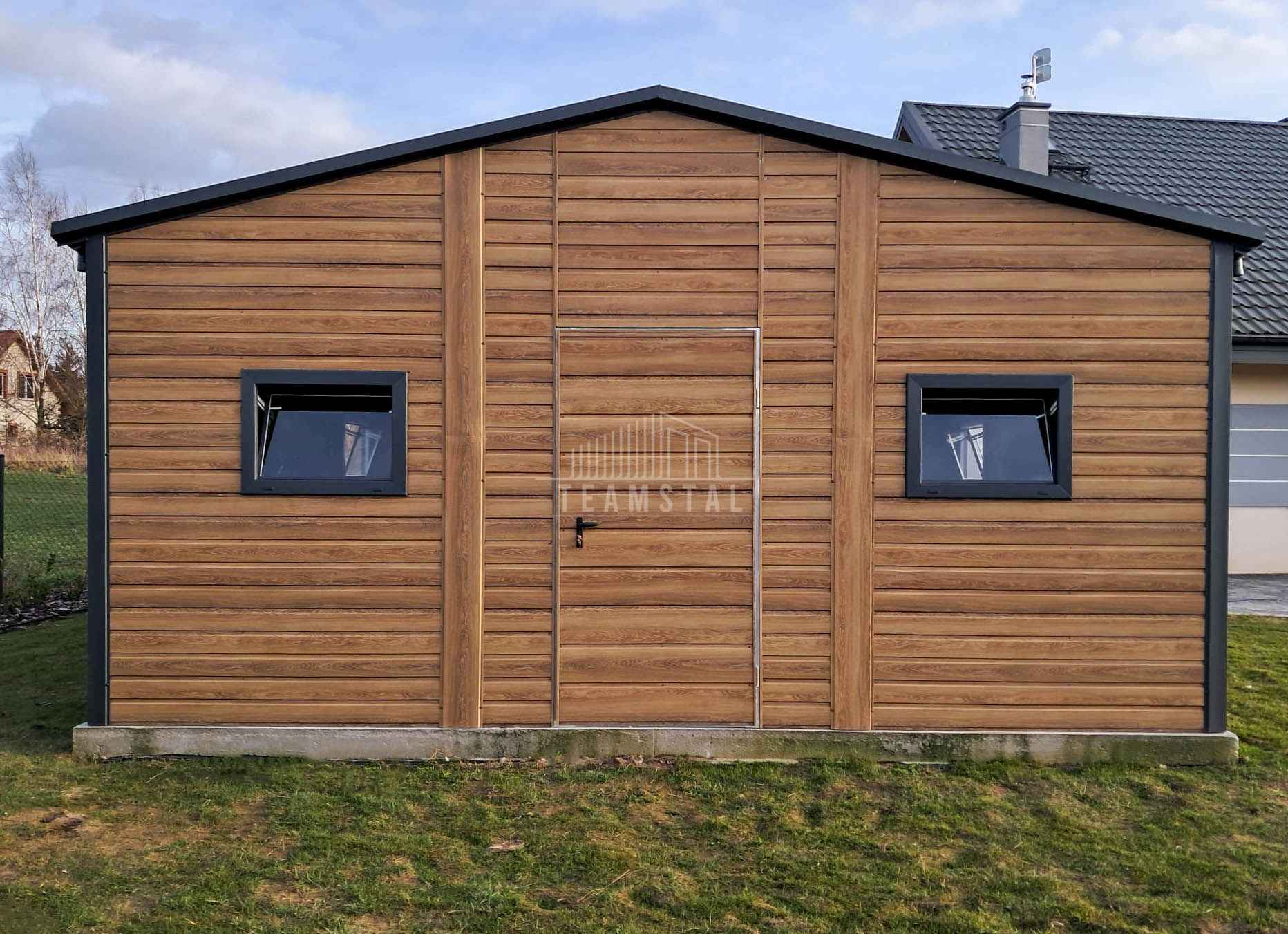 Garaż blaszany 6x5,8 2x Brama Okna PCV Drzwi Rynny Blachodach TS1066 Bydgoszcz - zdjęcie 4