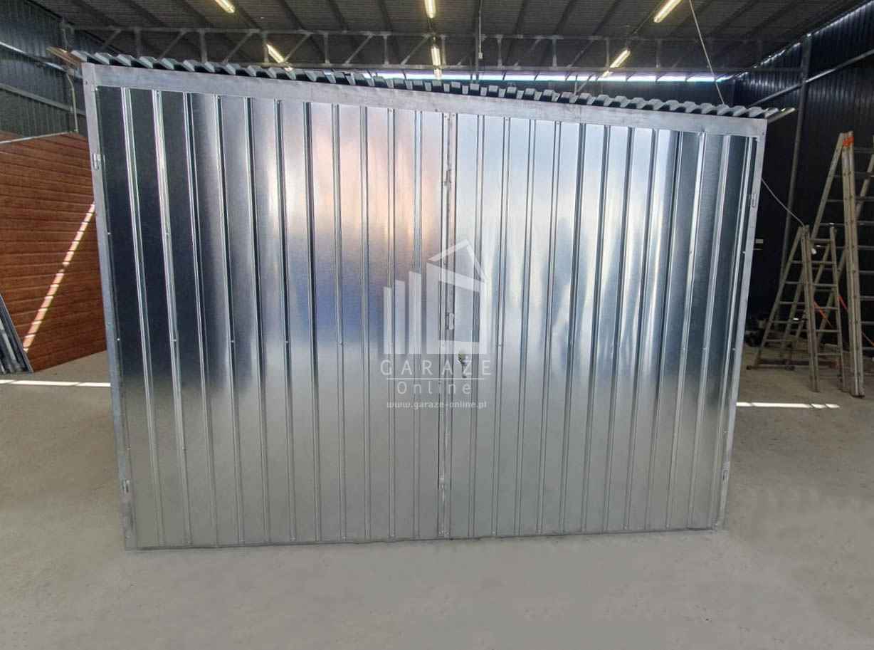 Garaż blaszany 3x5m - brama dwuskrzydłowa - ocynk - dach ID1089 Hajnówka - zdjęcie 3