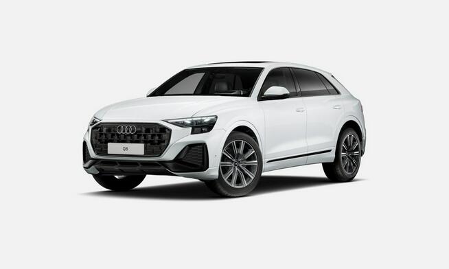 Audi Q8 PakietCzerń_Hak_Panorama_HomeLink_TempomatACC_4-strefy_FV23% Płock - zdjęcie 1