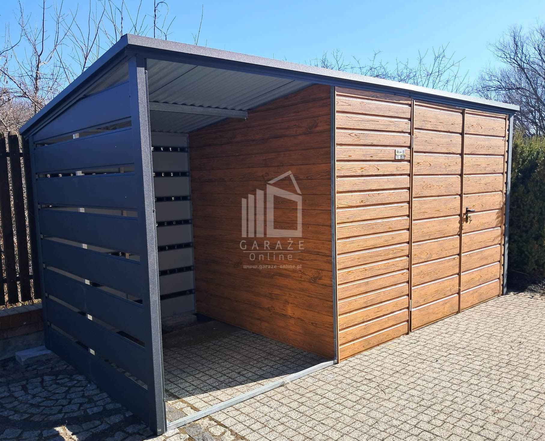 Schowek - domek ogrodowy 3,5x2m + wiata 1,5m Brama dach  ID971 Nysa - zdjęcie 3