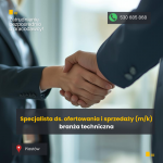 Specjalista ds. ofertowania i sprzedaży - branża techniczna (m/k)