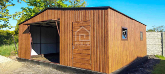 Garaż blaszany 6x6 Brama + drzwi + 2x okno  Dach dwuspadowy PLG109 Otwock - zdjęcie 5