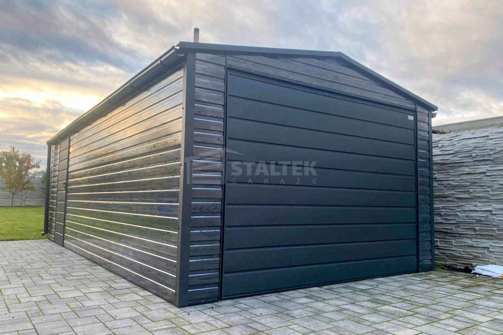 Garaż blaszany 4X7m –  brama – drzwi - dach rynny  ST229 Zielona Góra - zdjęcie 3