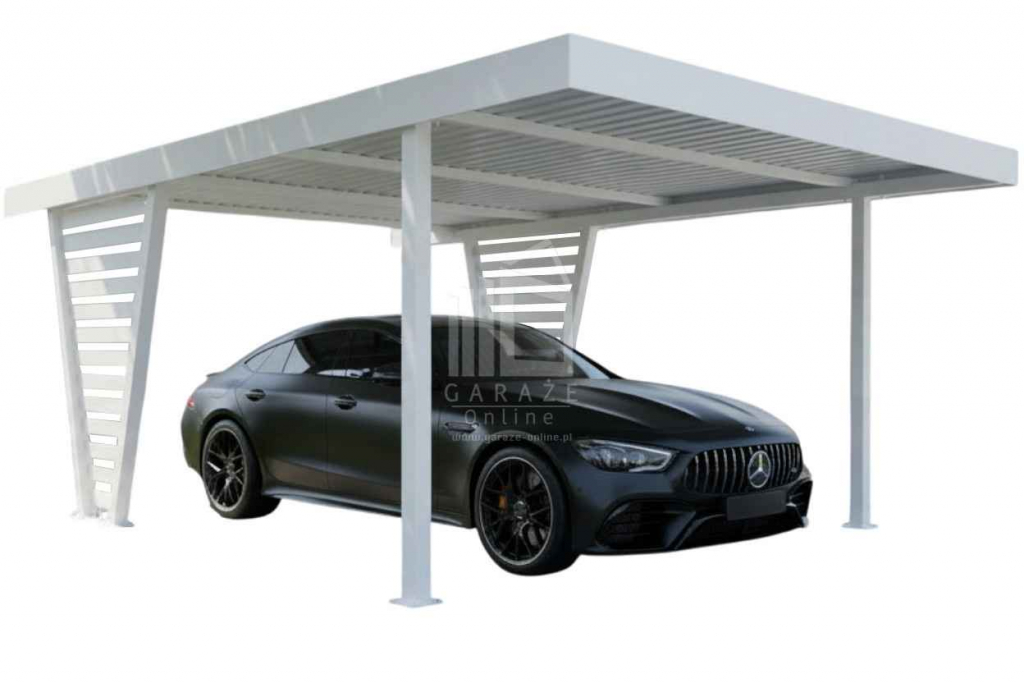 Carport V PREMIUM 4x5m - Wypełnienie panelami Wiata samochodowa ID1200 Kalisz - zdjęcie 1