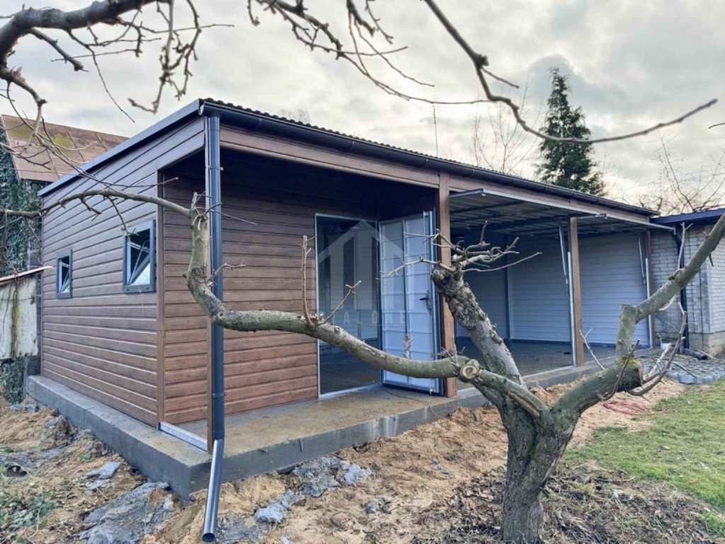 Garaż blaszany 9x4,5m + wnęka - 2x brama drzwi 2x okno rynna SO140 Elbląg - zdjęcie 3