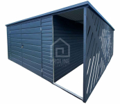 Schowek Domek Ogrodowy 4x4m Wiata 1x4m Panele Verona Brama Spad PLG157