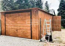 Garaż blaszany 4x7 Brama + drzwi Drewnopodobny  Dach spad w tył GB170 Ełk - zdjęcie 4