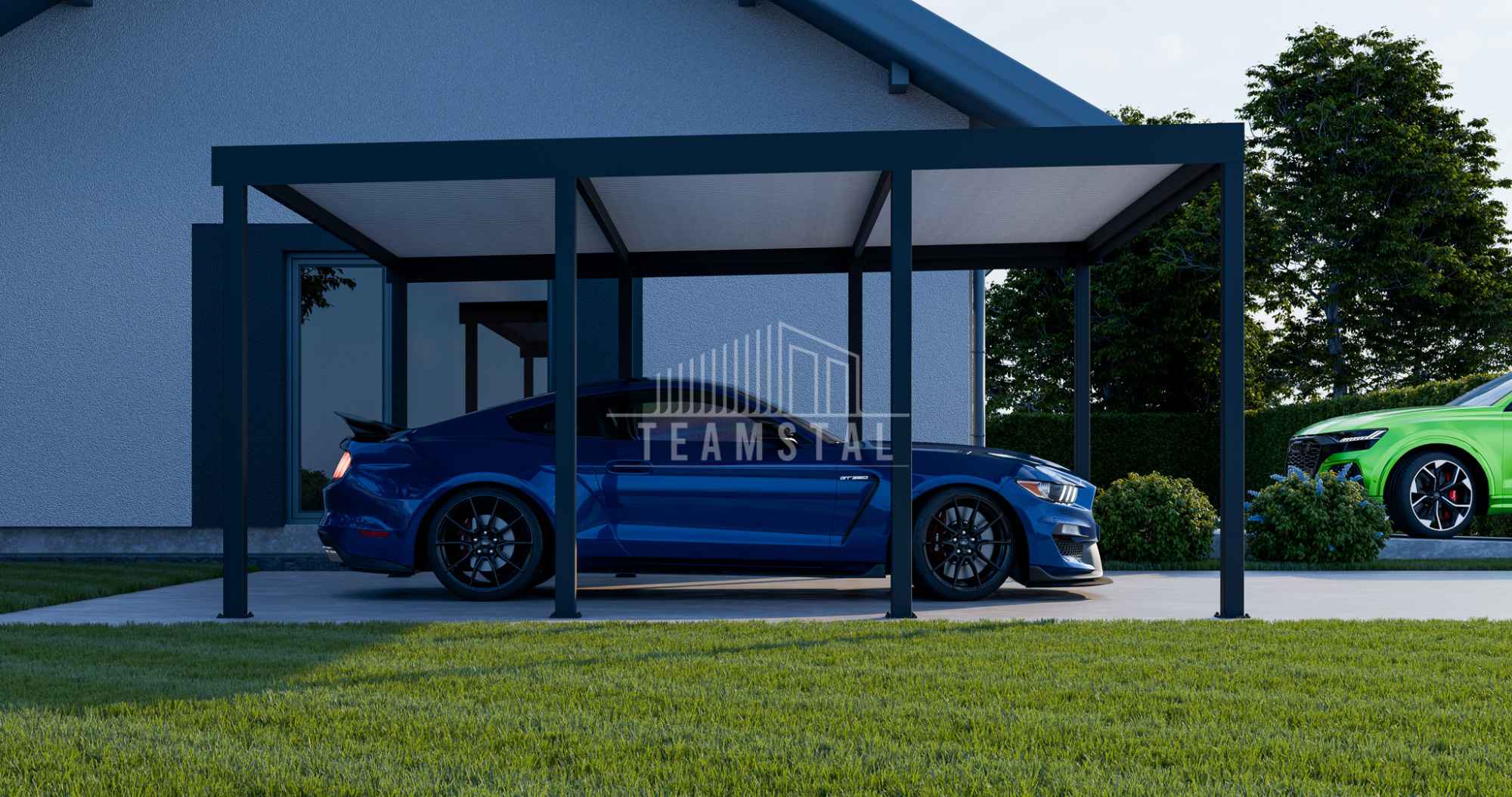 CarPort PREMIUM - Wiata samochodowa 5x5 Antracyt - TS1042 Lidzbark Warmiński - zdjęcie 3