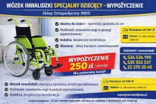 Wózek inwalidzki dziecięcy – wynajem Warszawa Sklep Ortopedyczny IMED