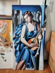 Sprzedam obraz Tamara z mandoliną Bemowo - zdjęcie 2