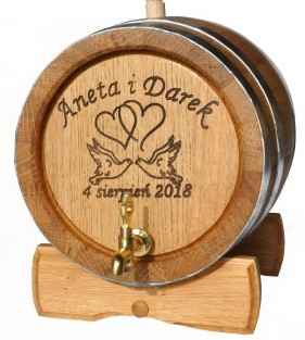 Beczka Dębowa 20 l Grawer Ozdobne Sznurki Opalanie Fabryczna - zdjęcie 5