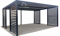 CarPort PREMIUM - wiata samochodowa 6x6  dodatkowa zabudowa CP117
