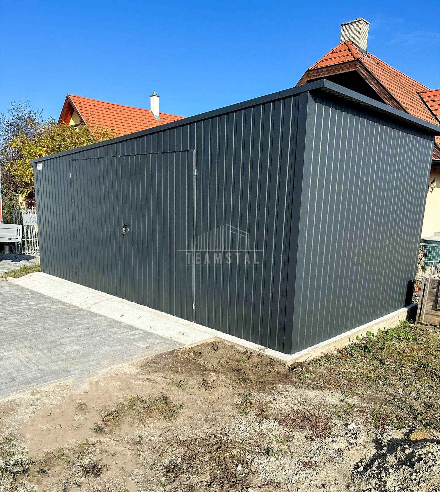 Garaż blaszany Schowek 6x3 Brama dwuskrzydłowa rynny dach spad TS852 Radom - zdjęcie 6