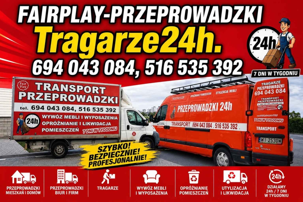 TRANSPORT WARSZAWA | PRZEPROWADZKI WARSZAWA  WNOSZENIE ZNOSZENIE MEBLI Mokotów - zdjęcie 1