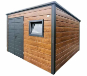 Schowek domek ogrodowy 3x3m brama okno drewnopodobny dach rynny TS1213