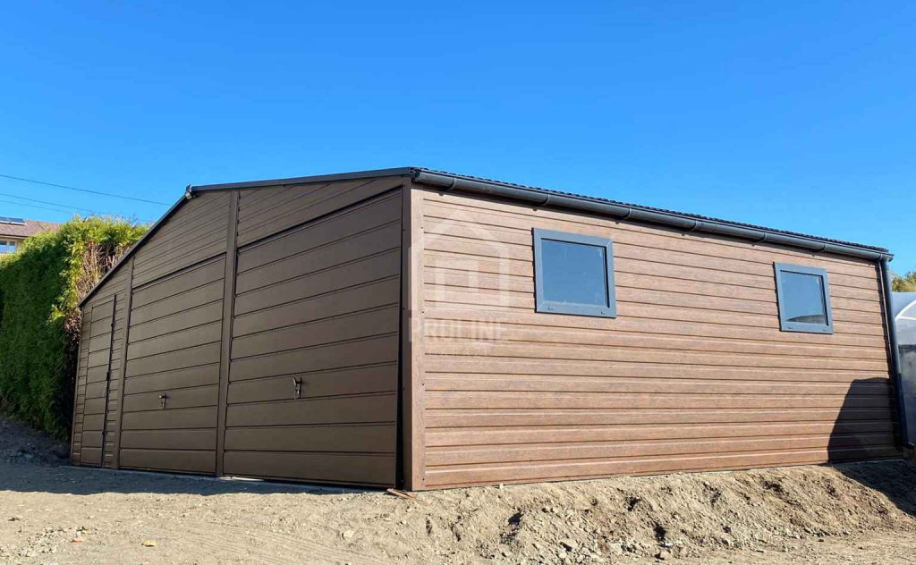 Garaż blaszany 8x6m 2x Brama drzwi 2x okno  Dach dwuspadowy PLG183 Tarnobrzeg - zdjęcie 4