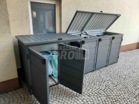 Zabudowa koszy na śmieci wiata śmietnikowa 345x80x120 cm 5x240L GP332 Cieszyn - zdjęcie 3