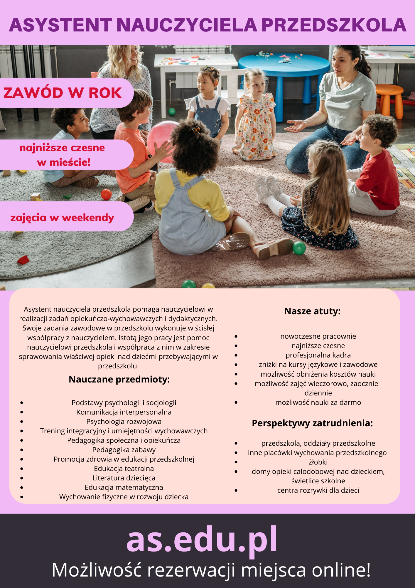 Kurs roczny Asystent Nauczyciela Przedszkola Suwałki - zdjęcie 1