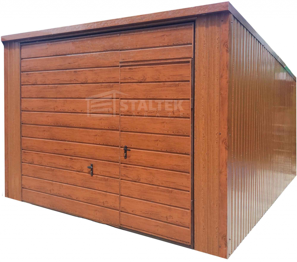Garaż blaszany 3x5m - 2x Brama - drzwi  dach ST120 Leszno - zdjęcie 1
