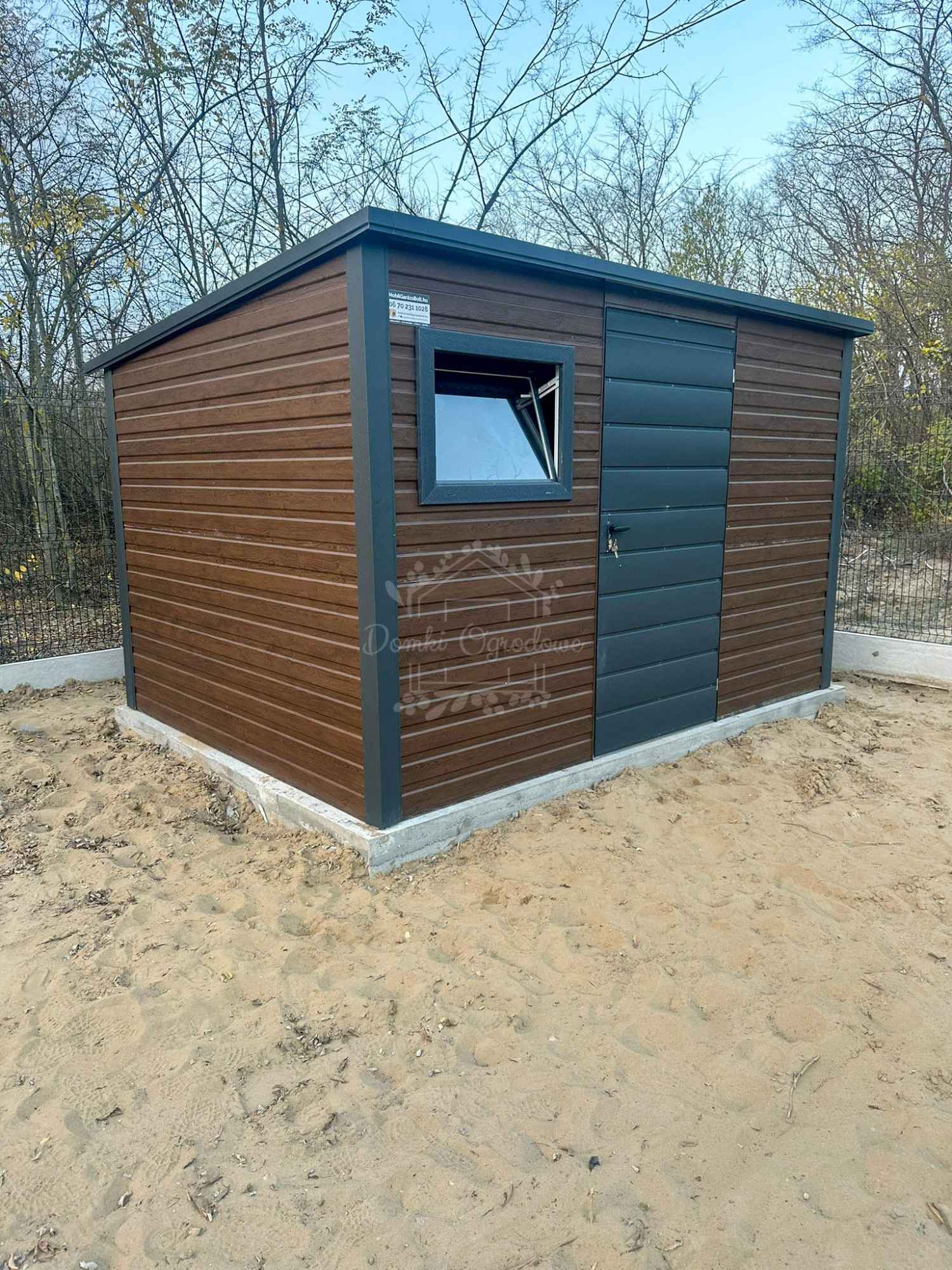 Schowek Domek ogrodowy 3,5x2,5m okno  drewnopodobny  spad w tył ID779 Legnica - zdjęcie 5