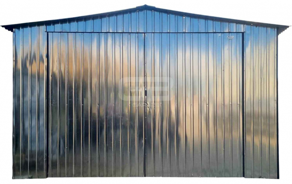 Garaż blaszny 5x6m - brama dwuskrzydłowa - ocynk - dach  GB189 Międzyrzecz - zdjęcie 1