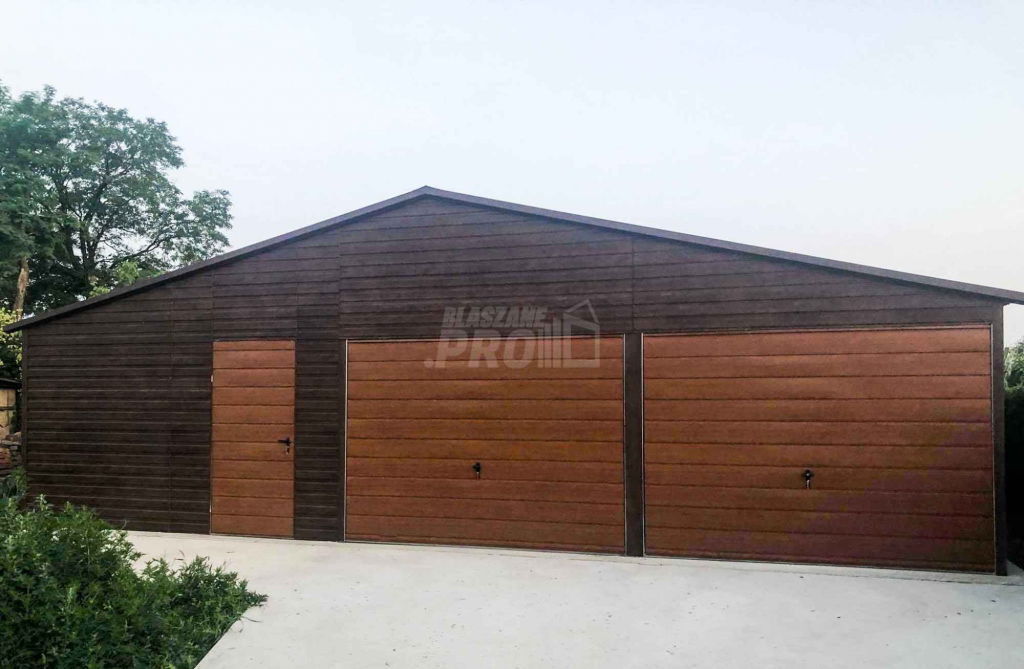 Garaż blaszany 10x5 2x Brama + drzwi + 2x okno Dach dwuspadowy GP144 Dobre Miasto - zdjęcie 6