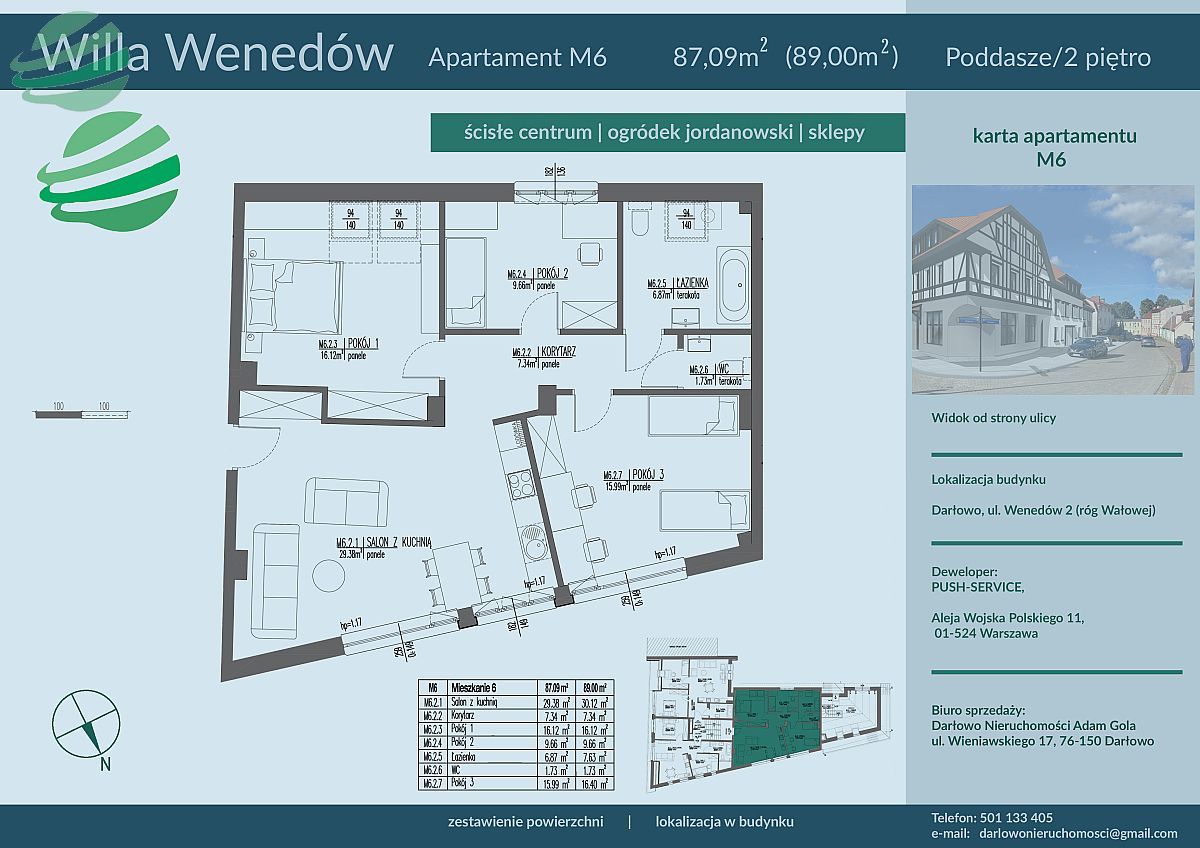 Mieszkanie 4 pokojowe Darłowo centrum miasta 87,09 Darłowo - zdjęcie 2