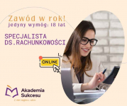 KURS SPECJALISTA DS. RACHUNKOWOŚCI- ZA JEDYNE 199,00 zł/miesiąc!