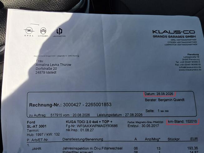 Ford Kuga 2.0 180ps 4x4 Led Xenon Navi El.Klapa Kamera Sony Gwarancja Gniezno - zdjęcie 2