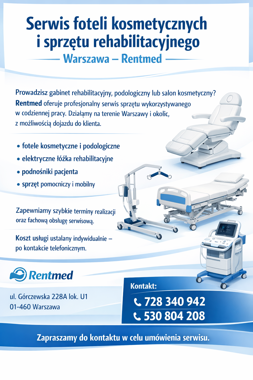 Serwis foteli kosmetycznych – Rentmed Bemowo - zdjęcie 1