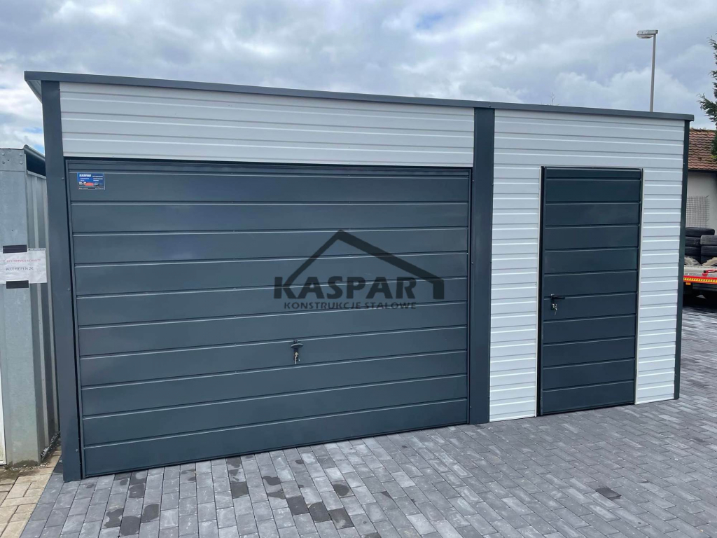 Garaż blaszany 5x6 2x Brama uchylna  biały spad w tył  GP121 Przemyśl - zdjęcie 11
