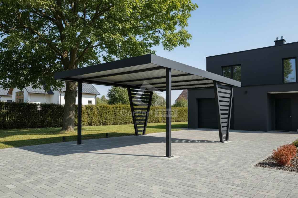 Carport V PREMIUM 4,5x4,5m Wypełnienie panelami Wiata CP158 Tczew - zdjęcie 2