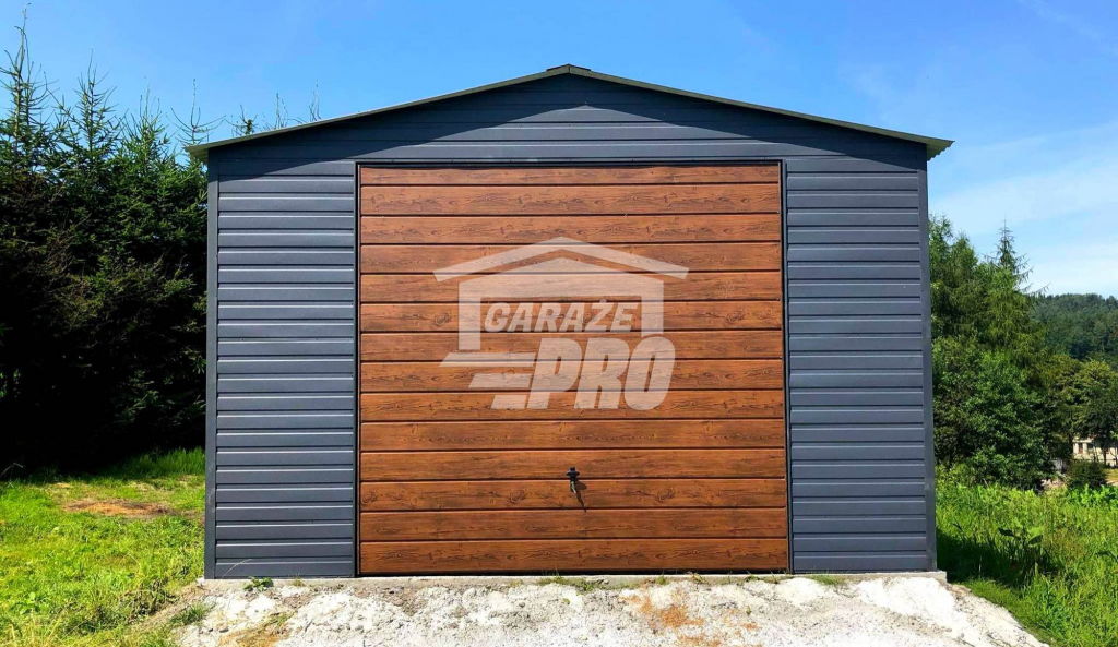 Garaż blaszany 5x5 Brama uchylna Dach dwuspadowy - wolnostojący GP87 Wieliczka - zdjęcie 3