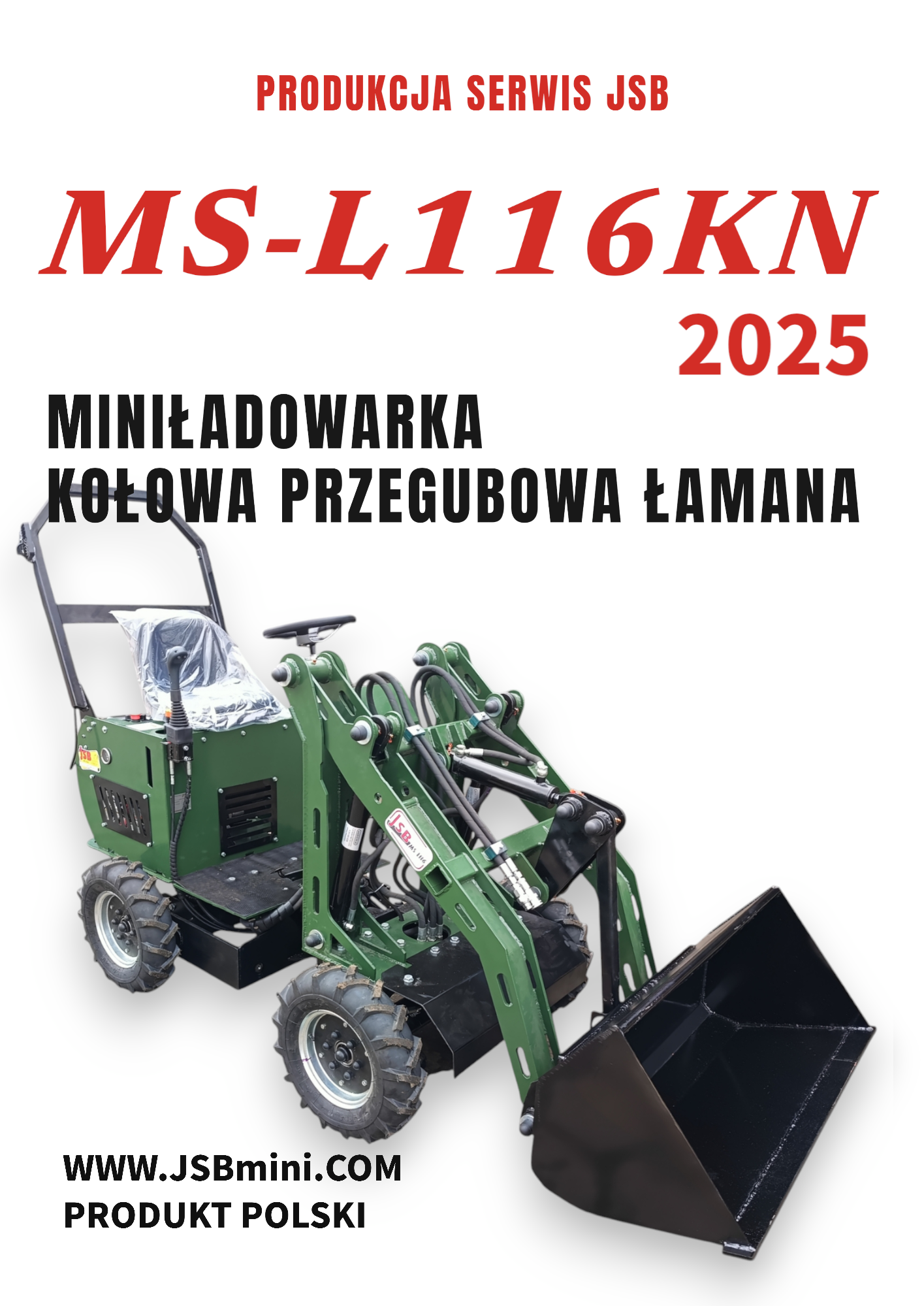 Mini Ładowarka kołowa przegubowa łamana MS-L116KN JSB - Nowa 2025 Toruń - zdjęcie 1