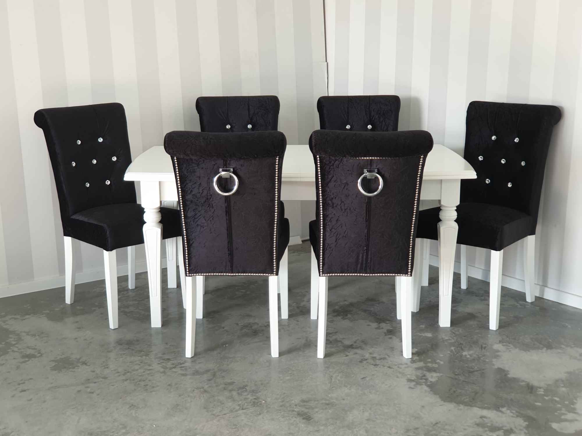 Krzesła tapicerowane pikowane szare Producent Krzesła na zamówienie Czarna Woda - zdjęcie 8