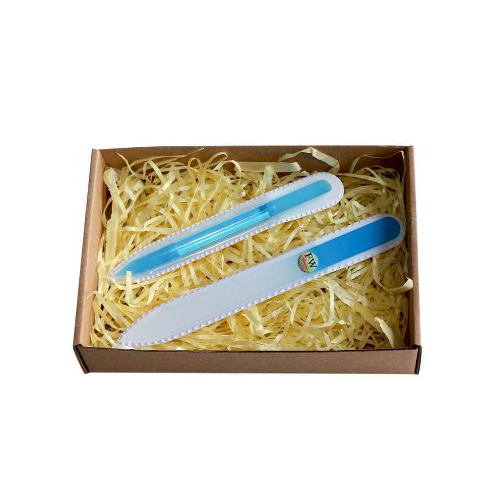 Zestaw do manicure Fulgent World – pilnik szklany + pusher do skórek Asuny - zdjęcie 2