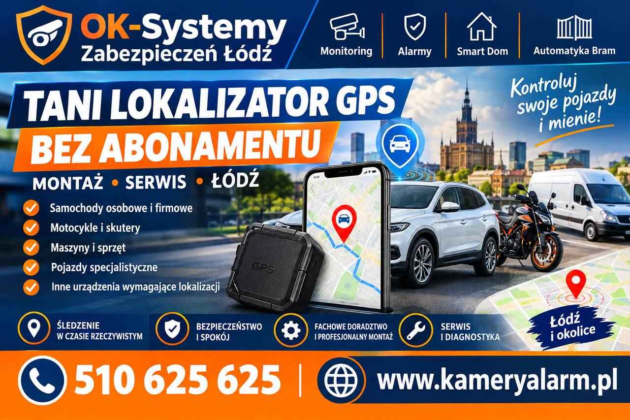 Lokalizator GPS bez abonamentu Łódź – montaż i serwis | kameryalarm.pl Widzew - zdjęcie 1