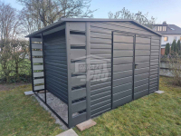 Schowek - domek ogrodowy  4x3,5 + wiata 0,5m Brama Dach GP602 Lidzbark Warmiński - zdjęcie 5