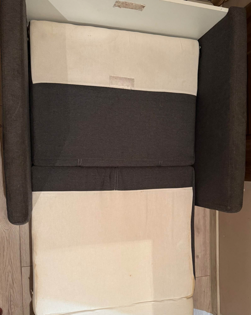 Fotel z funkcją łóżka rozkładanego z pojemnikiem na pościel Busko-Zdrój - zdjęcie 6