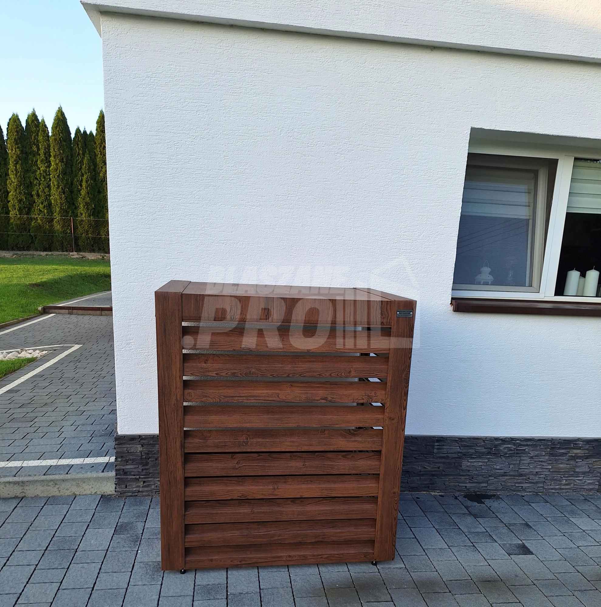 Osłona pompy ciepła 80x40x120 cm ciemny orzech GP317 Gliwice - zdjęcie 5