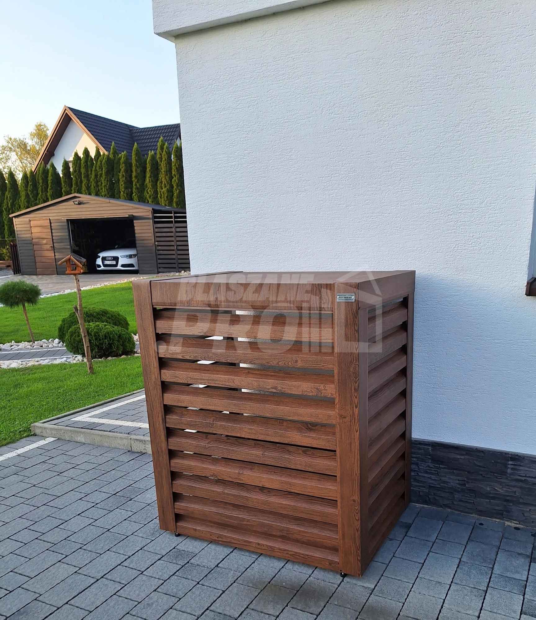 Osłona pompy ciepła 80x40x120 cm ciemny orzech GP317 Gliwice - zdjęcie 7