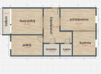 Mieszkanie 60,60 m² - 3 pokoje - 2 piętro - Ostrów Wielkopolski