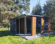 SCHOWEK DOMEK OGRODOWY 3m x 4m wiata 1m spad w tył j. orzech ID421 3x4 Kalisz - zdjęcie 3