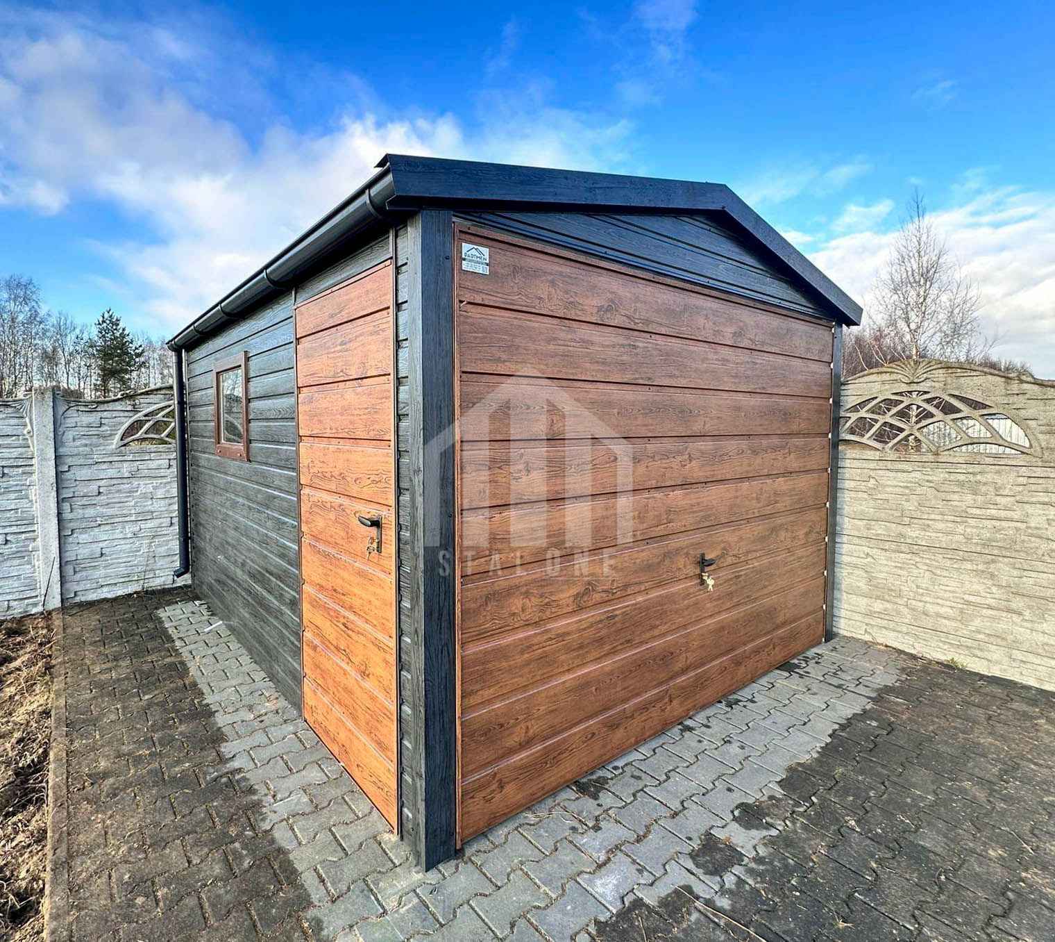 Garaż blaszany 3x4m - brama uchylna - drzwi - okno - rynny SO112 Malbork - zdjęcie 2