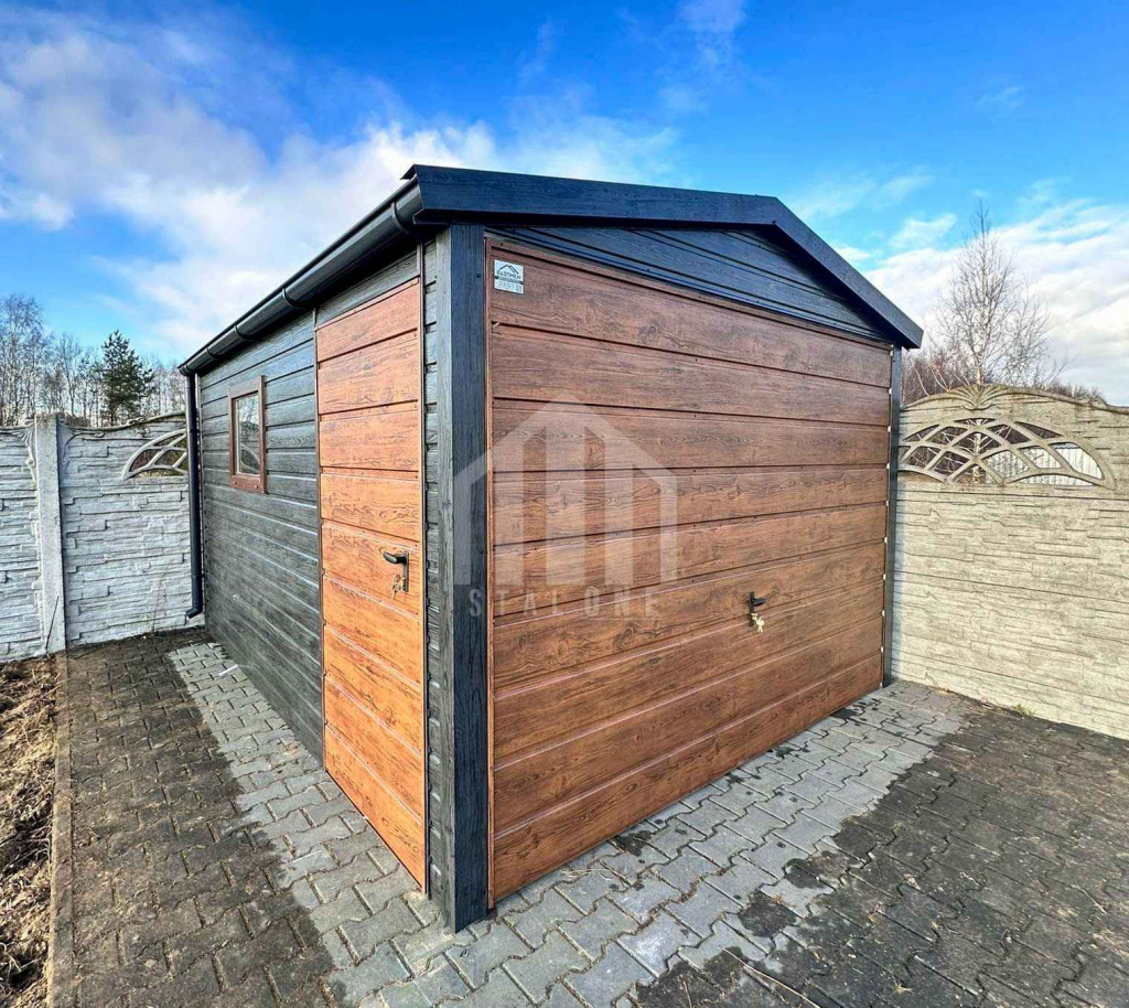 Garaż blaszany 3x4m - brama uchylna - drzwi - okno - rynny SO112 Malbork - zdjęcie 2