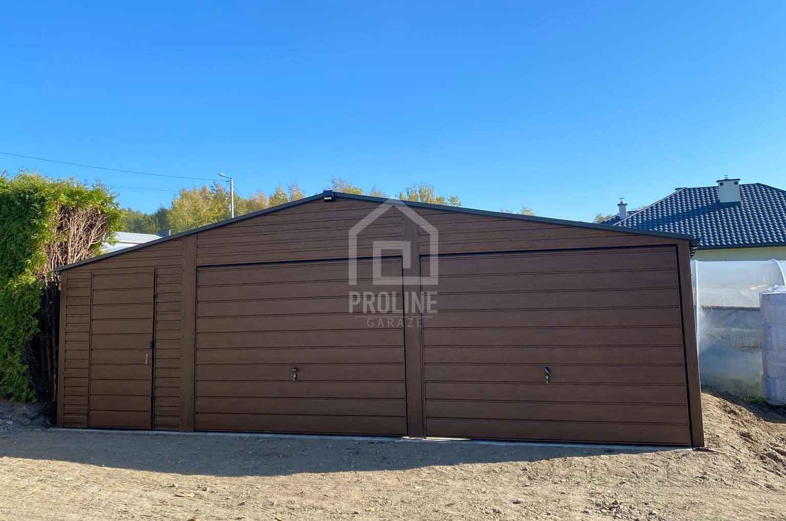 Garaż blaszany 8x6m 2x Brama drzwi 2x okno  Dach dwuspadowy PLG183 Tarnobrzeg - zdjęcie 2