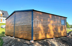 Garaż blaszany 6x5m -  2x brama uchylna - okno - antracyt SO124 Siedlce - zdjęcie 4