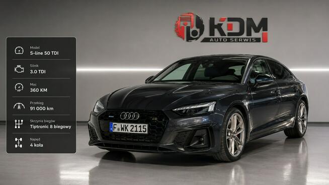 Audi A5 Sportback quattro TDI 3,0 V6|360KM|FOLIA PPF|Brembo Szczecin - zdjęcie 1